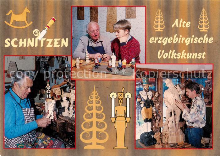 Erzgebirge Region Schnitzen Alte erzgebirgische Volkskunst Details