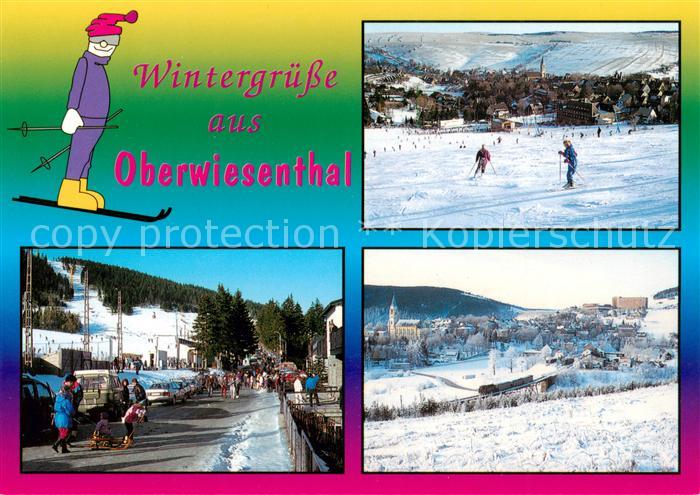 Oberwiesenthal Erzgebirge Skipiste Strasse Panorama