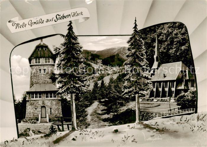 Sieber Herzberg am Harz Turm Kirche Panorama