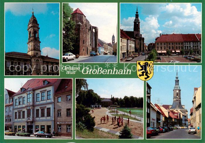Grossenhain Sachsen Rathaus Klosterruine Hauptmarkt Marienkirche Altes Buergerme