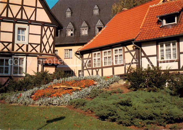 Wernigerode Harz Schiefes Haus und Blumenuhr