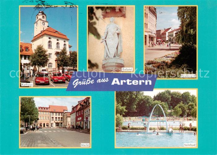 Artern Unstrut Rathaus Roland Boulevard Markt Solebad