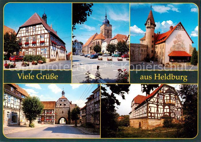 Heldburg Bad Colberg Rathaus Marktplatz Hofansicht Veste Heldburg Unteres Tor Eh