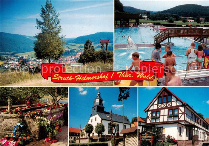 Struth-Helmershof Panorama Schwimmbad Dorfbrunnen Kirche Gemeindehaus
