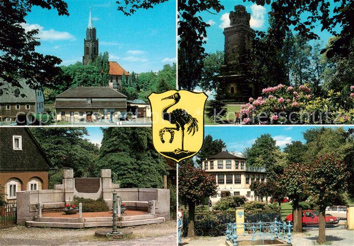 Neugersdorf Sachsen Ev Barockkirche Bismarckturm Buettnerborn mit Gruendungsstae