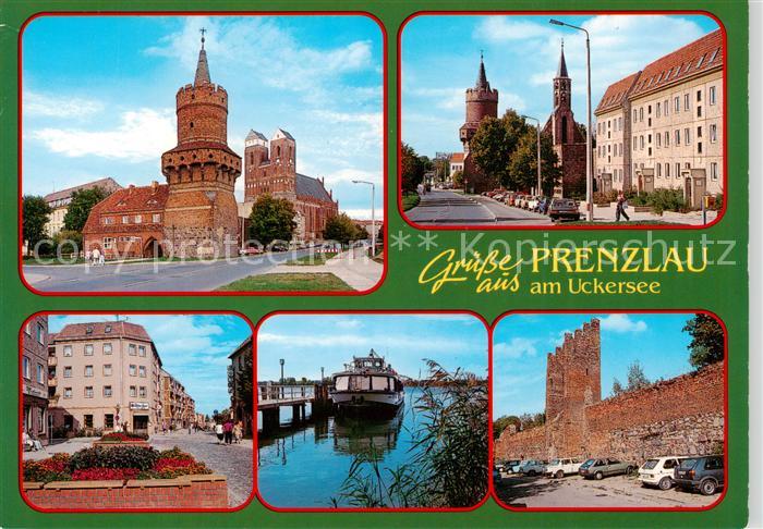 Prenzlau Schloss Kirche Marktplatz Schiffsanleger Stadtmauer