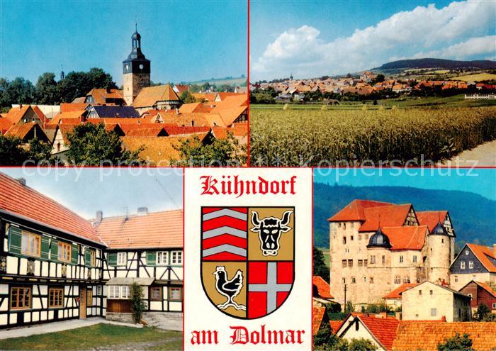 Kuehndorf Suhl Kirche Dolmar Fachwerkhaus Schwarze Ecke Burg Kuehndorf