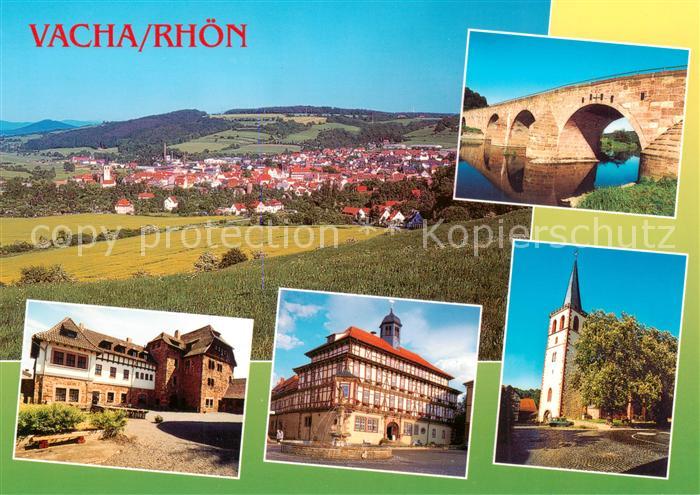 Vacha Panorama Burg Wendelstein Rathaus Johanneskirche Werrabruecke