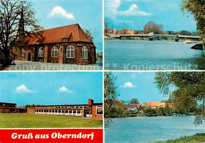 Oberndorf Oste Kirche Bruecke Halle Seepartie
