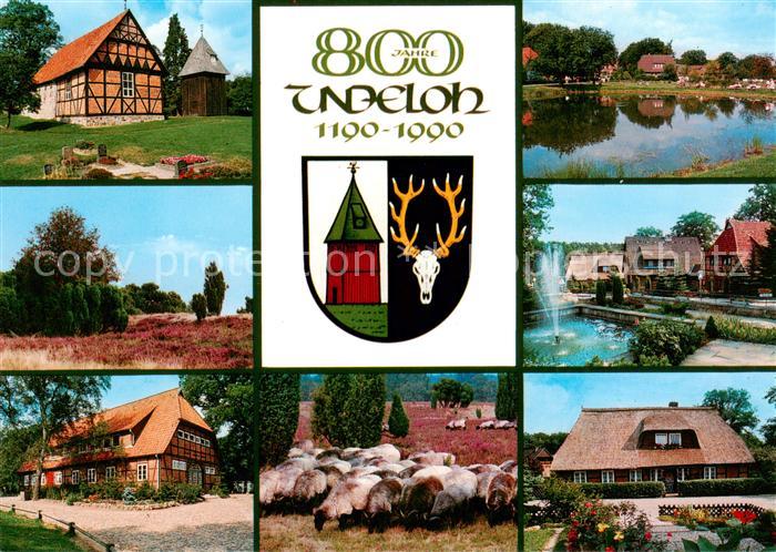 Undeloh Fachwerkhaeuser Gondeleich Fontaene Heidelandschaft Gasthaus Heidschnuck