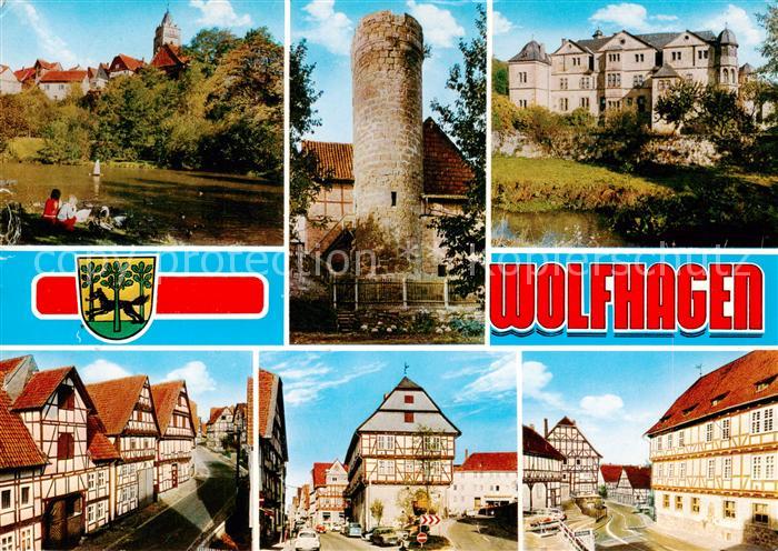 Wolfhagen Panorama Burgturm Schloss Fachwerkhaeuser