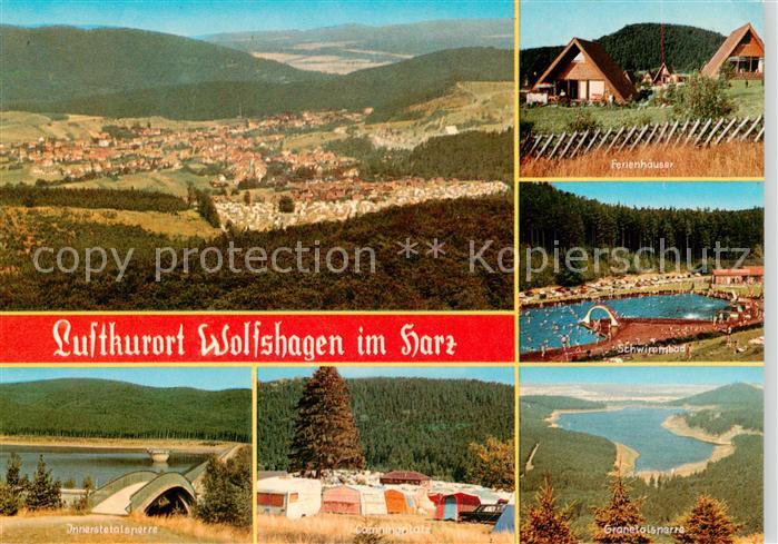 Wolfshagen Harz Panorama Ferienhaeuser Schwimmbad Innerstetalsperre Campingplatz