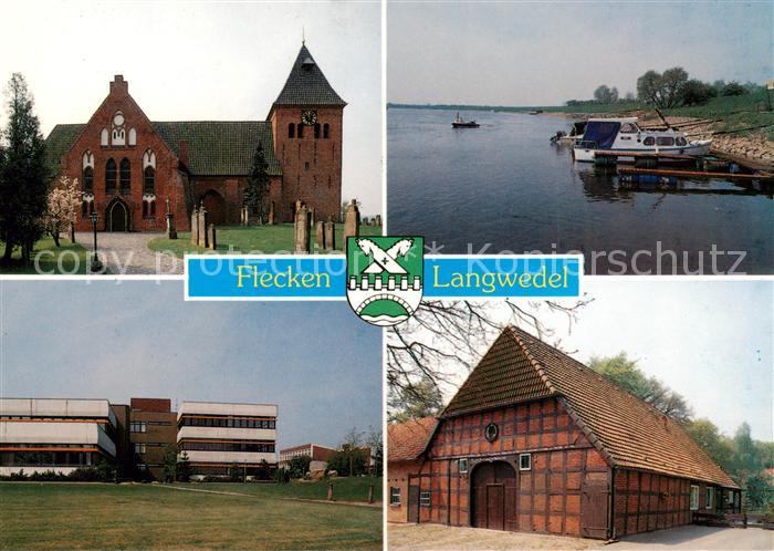 Flecken Langwedel Kirche Bootsliegeplatz Wohnhaus Schafstall