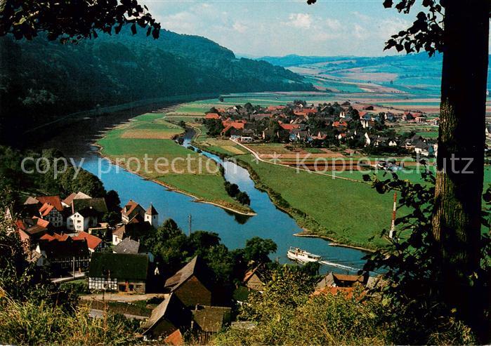 Ruehle Oberweser Panorama mit Pegestorf