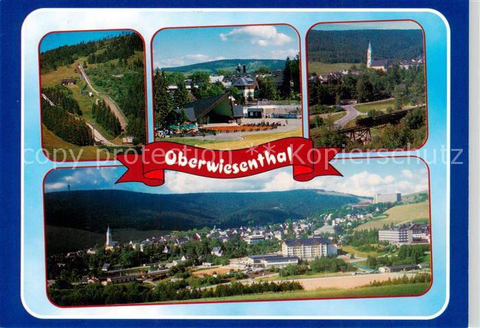 Oberwiesenthal Erzgebirge Fichtelbergschanze Freilichtbuehne Stadtkirche Panoram