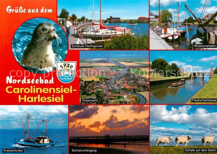 Carolinensiel-Harlesiel Ostfriesland Schleuse Museumshafen Ortsansicht Friedrich