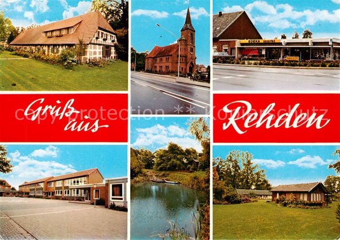 Rehden Diepholz Kirche Edeka Markt Gondelteich Teilansichten