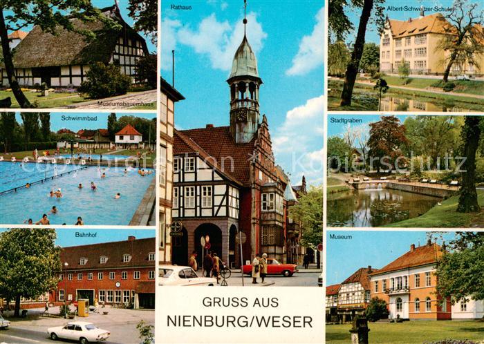 Nienburg Weser Museumsbauernhaus Schwimmbad Bahnhof Rathaus Stadtgraben Museum