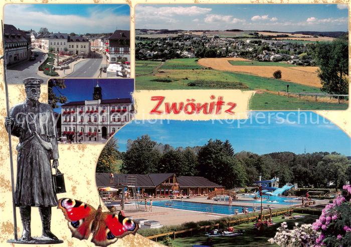 Zwoenitz Marktplatz Ortsansicht Nachtwaechter Rathaus Erlebnisbad