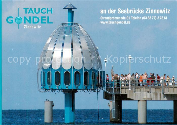 Zinnowitz Ostseebad Seebruecke mit Tauch Gondel