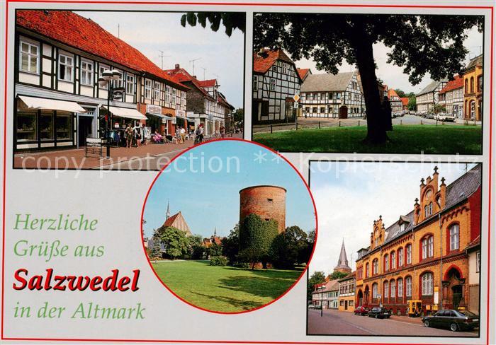 Salzwedel Breite Strasse Teilansicht Burggarten Post