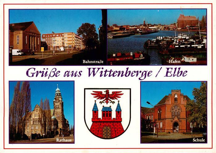 Wittenberge Prignitz Elbepartie Bahnstrasse Hafen Rathaus Schule
