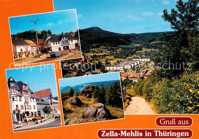 Zella-Mehlis Markt Zella Markt Mehlis Gebrannte Steine Blick vom Regenberg
