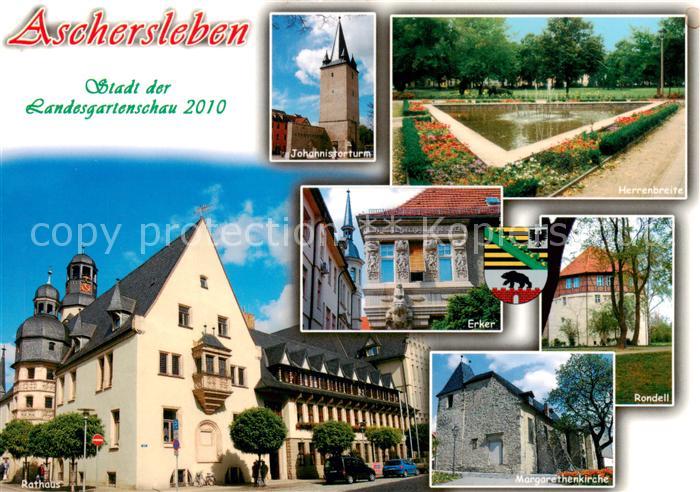 Aschersleben Sachsen-Anhalt Rathaus Johannistorturm Herrenbreite Erker Rondell M