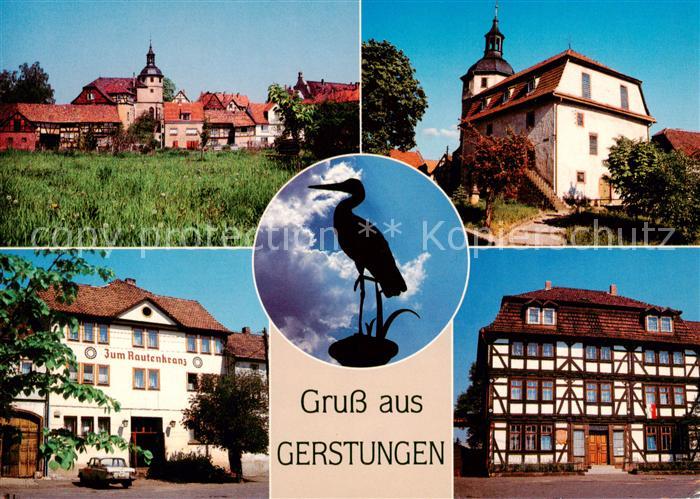 Gerstungen Panorama Kirche Gaststaette Zum Rautenkranz Markt Apotheke