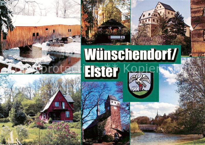 Wuenschendorf  Elster Holzbruecke Gemeindegarten Kloster Mildenfurth Forsthaus V