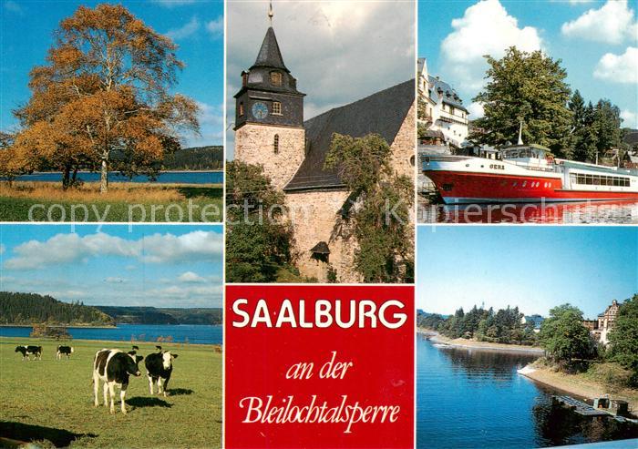 Saalburg-Ebersdorf Bleichlochtalsperre Platte bei Kloster Marienkirche Anlegeste