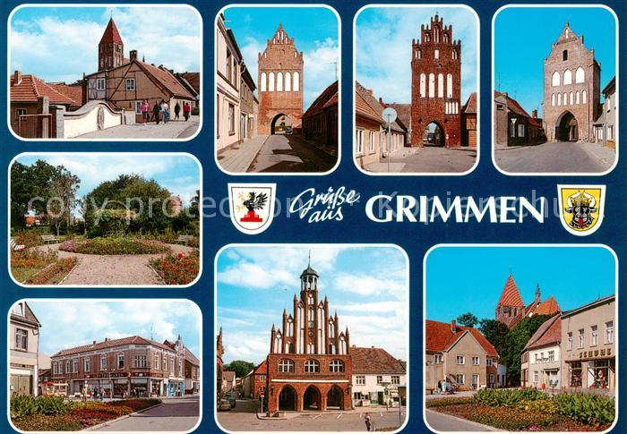 Grimmen Bahnhofstrasse Stadttore Stadtpark Marktplatz Rathaus Marienkirche