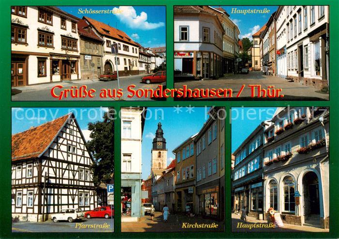 Sondershausen Thueringen Strassenpartien in der Innenstadt Altstadt Fachwerhaeus
