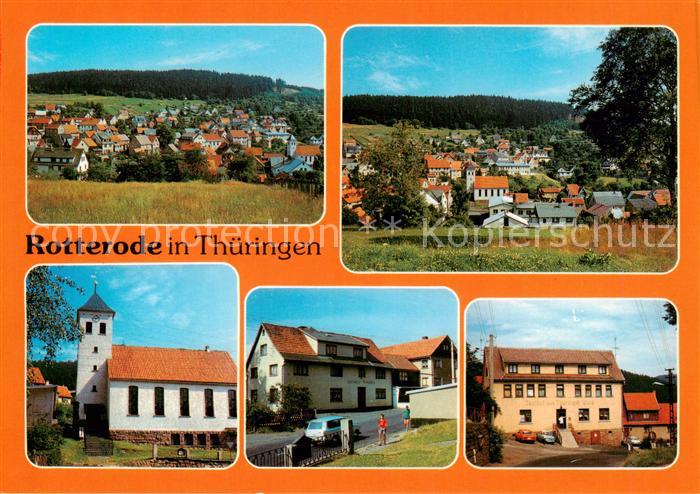 Rotterode Panorama Kirche Ortsmotive