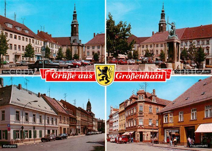 Grossenhain Sachsen Markt Marienkirche Diana-Brunnen Kirchplatz Frauenmarkt