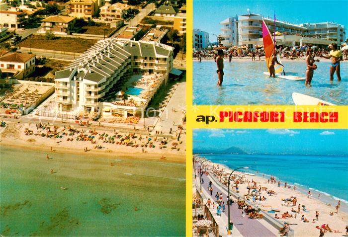 Can Picafort Mallorca ES Apartamentos Picafort Beach Playa vista aérea