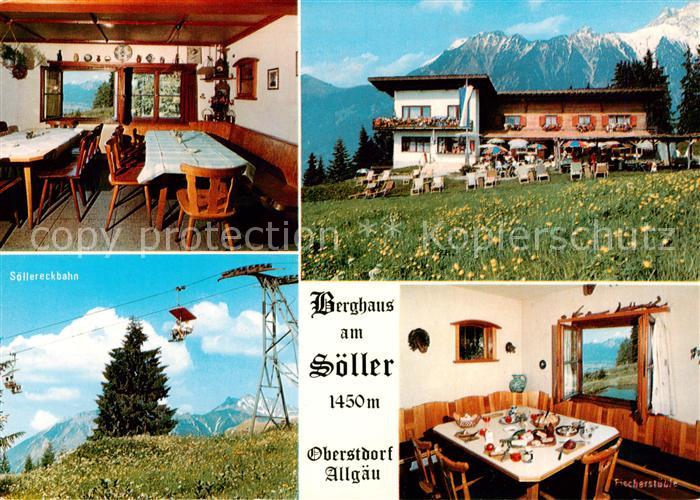 Oberstdorf Gaststaette Berghaus am Soeller Sessellift Soellereckbahn Allgaeuer A