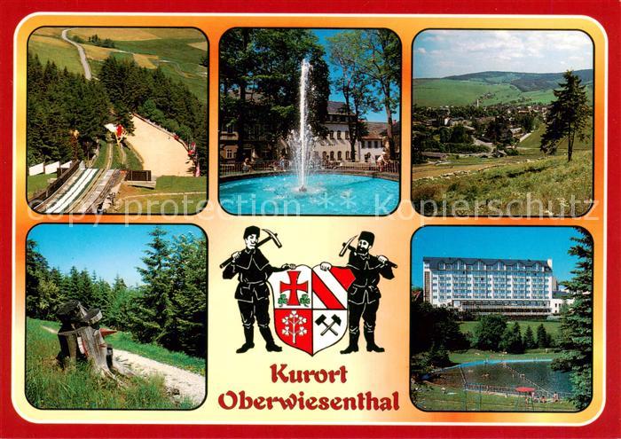 Oberwiesenthal Erzgebirge Fichtelbergschanze Springbrunnen Panorama Wanderweg Fi