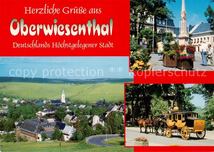 Oberwiesenthal Erzgebirge Deutschlands hoechstgelegene Stadt Postkutsche