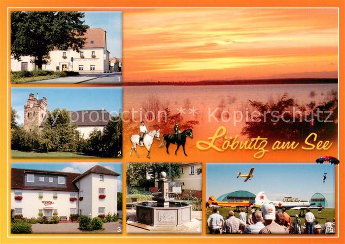 Loebnitz Delitzsch Gasthof Pension Kirche Brunnen Flugplatz Roitzschjora Sonnenu