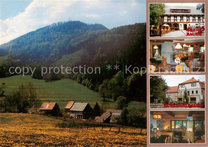 Waltersdorf Zittau Grenzbaude und Ruebezahlbaude am Fusse der Lausche Zittauer G