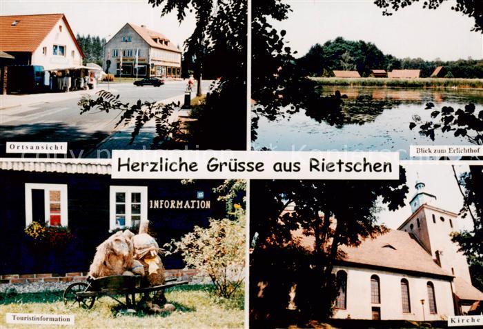 Rietschen Ortsansicht Touristeninformation See Erlichthof Kirche