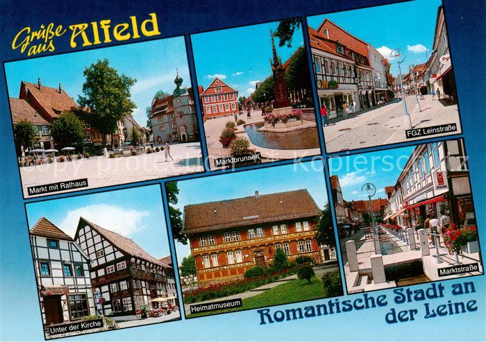 Alfeld Leine Markt Rathaus Marktbrunnen FGZ Leinstrasse Fachwerkhaeuser Heimatmu