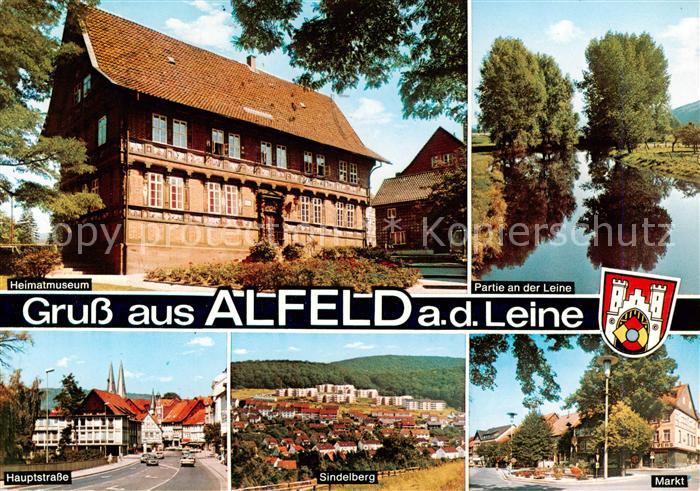 Alfeld Leine Heimatmuseum Partie an der Leine Hauptstrasse Sindelberg Wohnsiedlu