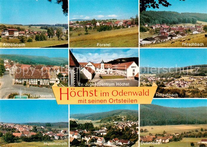 Hoechst Odenwald mit seinen Ortsteilen
