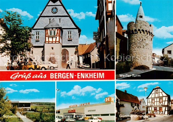 Enkheim Bergen-Enkheim Rathaus Weisser Turm Schwimmbad Hessen-Center Guenthersbr