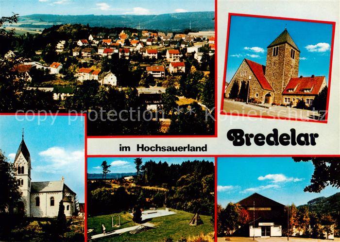 Bredelar Stadtpanorama Kirche Minigolfplatz