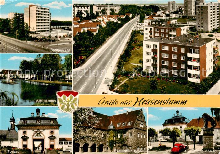 Heusenstamm Bastenwald Hotel Wohnsiedlung Luftbild Torbau Postschule Schloss Pla