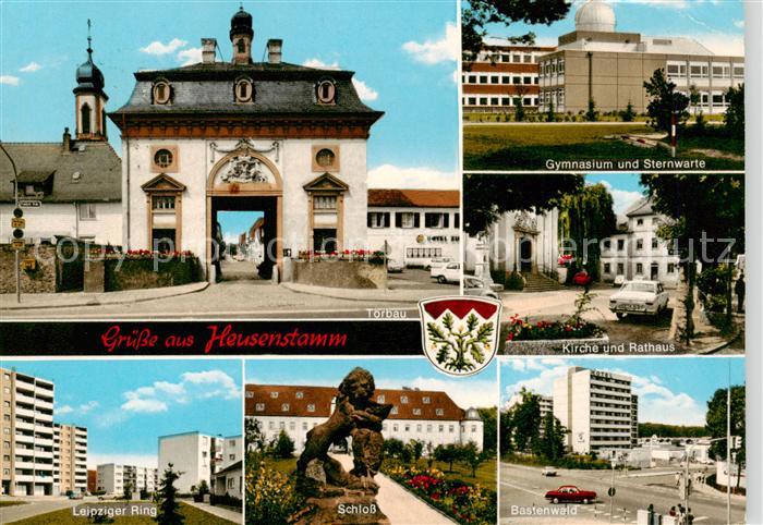 Heusenstamm Torbau Gymnasium Sternwarte Kirche Rathaus Leipziger Ring Wohnsiedlu