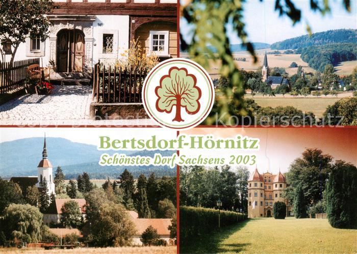 Bertsdorf-Hoernitz Wohnhaus Kirche Schloss Panorama